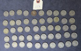 152. Lot 50 Buffalo nickels, mixed 1935, 1936