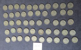 155. Lot 50 Buffalo nickels, all 1937