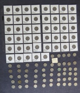 164. Lot 100 Buffalo nickels, 45 in marked envelopes, fifty-five mixed 1960’s dates