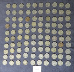 165. Lot 100 Buffalo nickels, fourteen 1930’s, eighty-six 1940’s