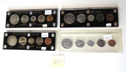 215. Four United States Mint sets 1945, 1946, 1958 and 1963