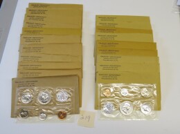 219. U. S. Treasury mint sets, eleven 1960 and ten 1961