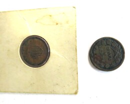 242. Civil War era Token Union Forever and Army Navy, back worn illegibly.