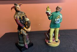 87. Two (2) Royal Doulton Figurines Punch & Judy Man - The Jester