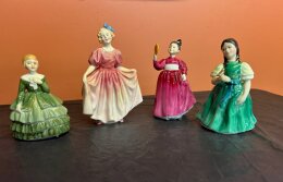 90. Four (4) Royal Doulton Figurines - Sweeting - Belle - Vanity - Francine