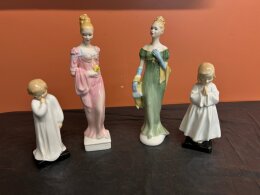 91. Four (4) Royal Doulton Figurines - Daphne - Lorna - Bedtime - Darling